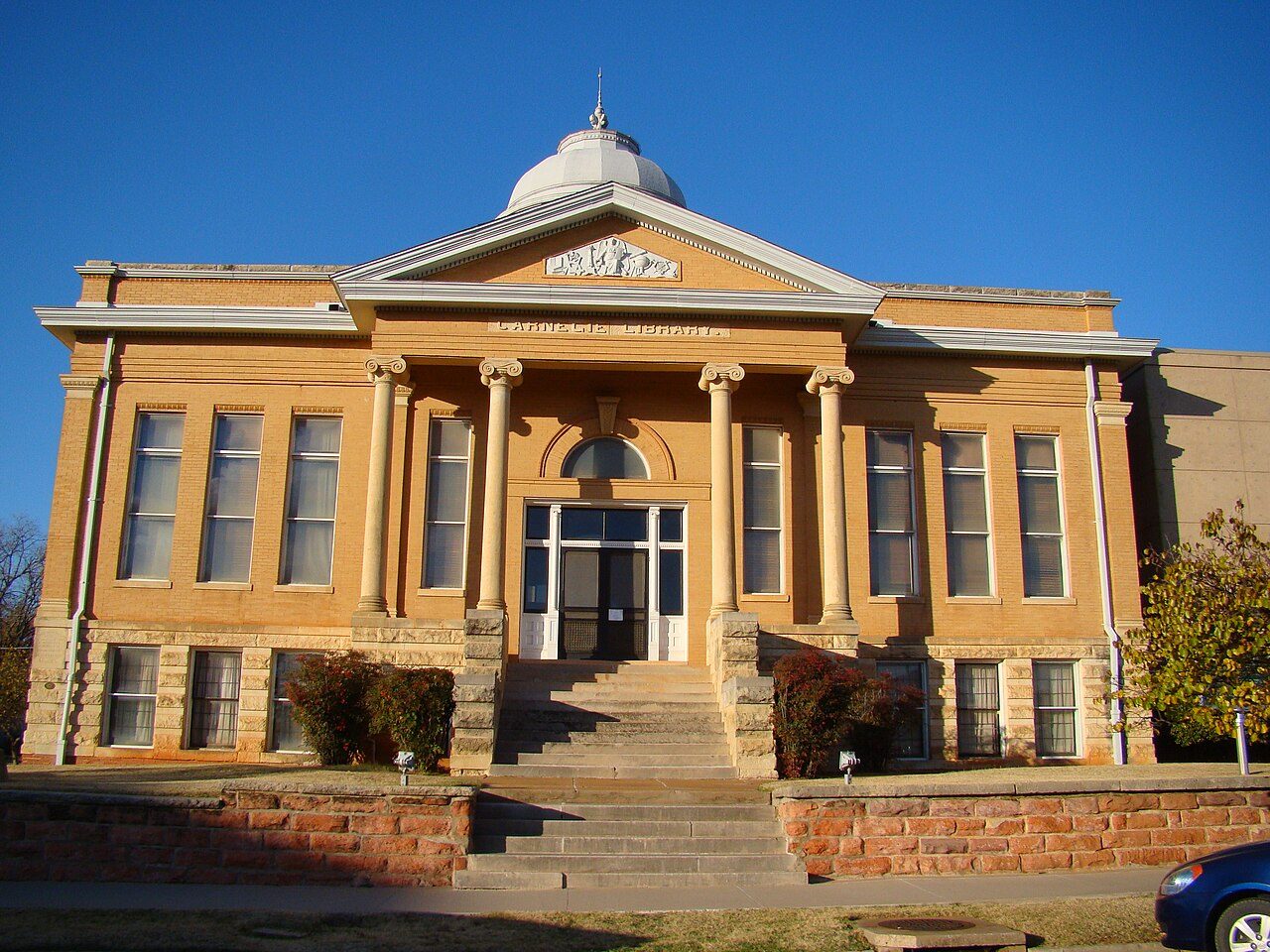 Guthrie, OK street scene near Edmond, where we provide hail damage roof repair