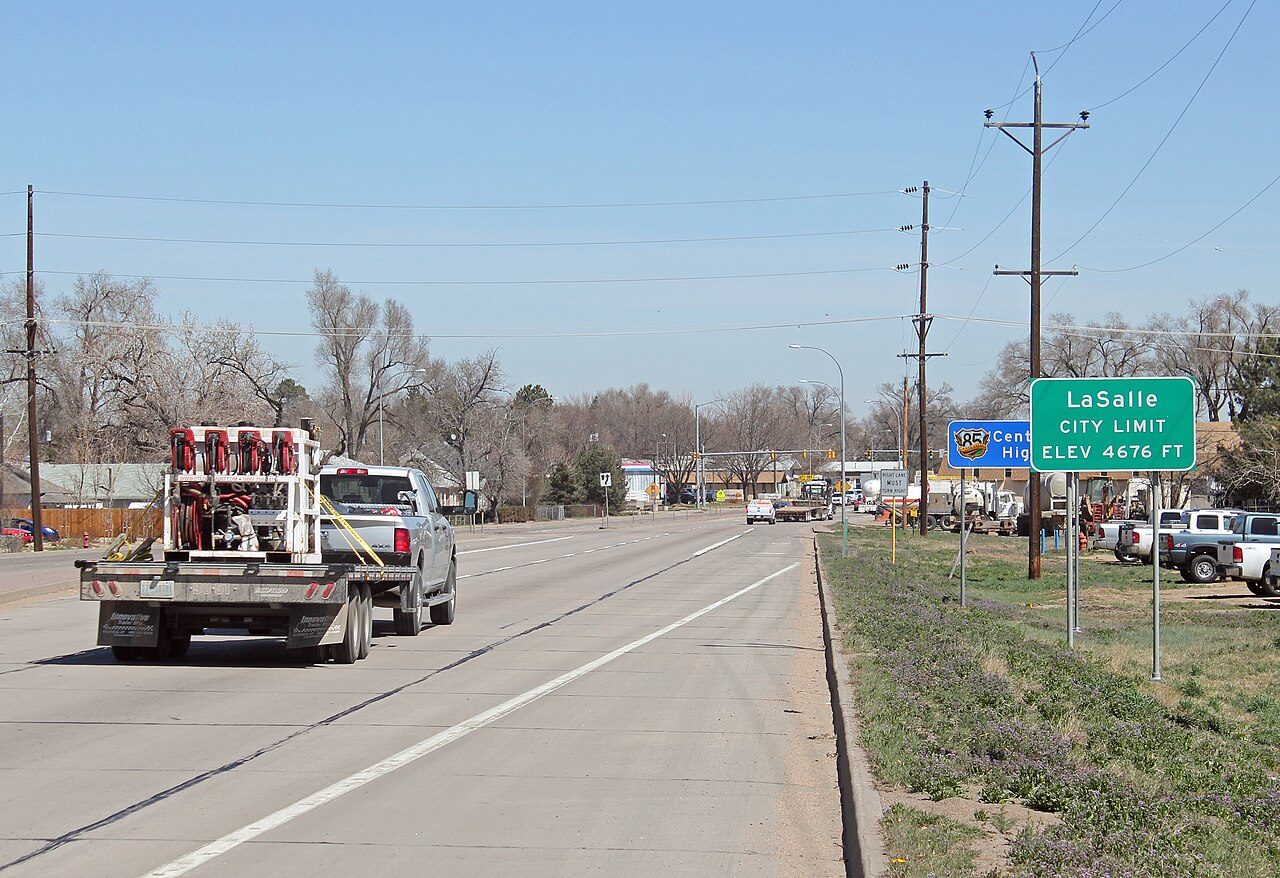 LaSalle, CO street scene near Greeley, where we provide hail damage roof repair
